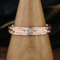 Nature Inspired Men's Diamonds Engagement Band | Solid gold Men Ring