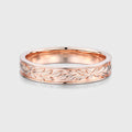 Nature Inspired Men's Diamonds Engagement Band | Solid gold Men Ring