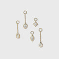 Pear Lab grown Diamonds Hoop Earrings Set