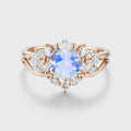 Pear cut Moonstone Wedding Bridal Set