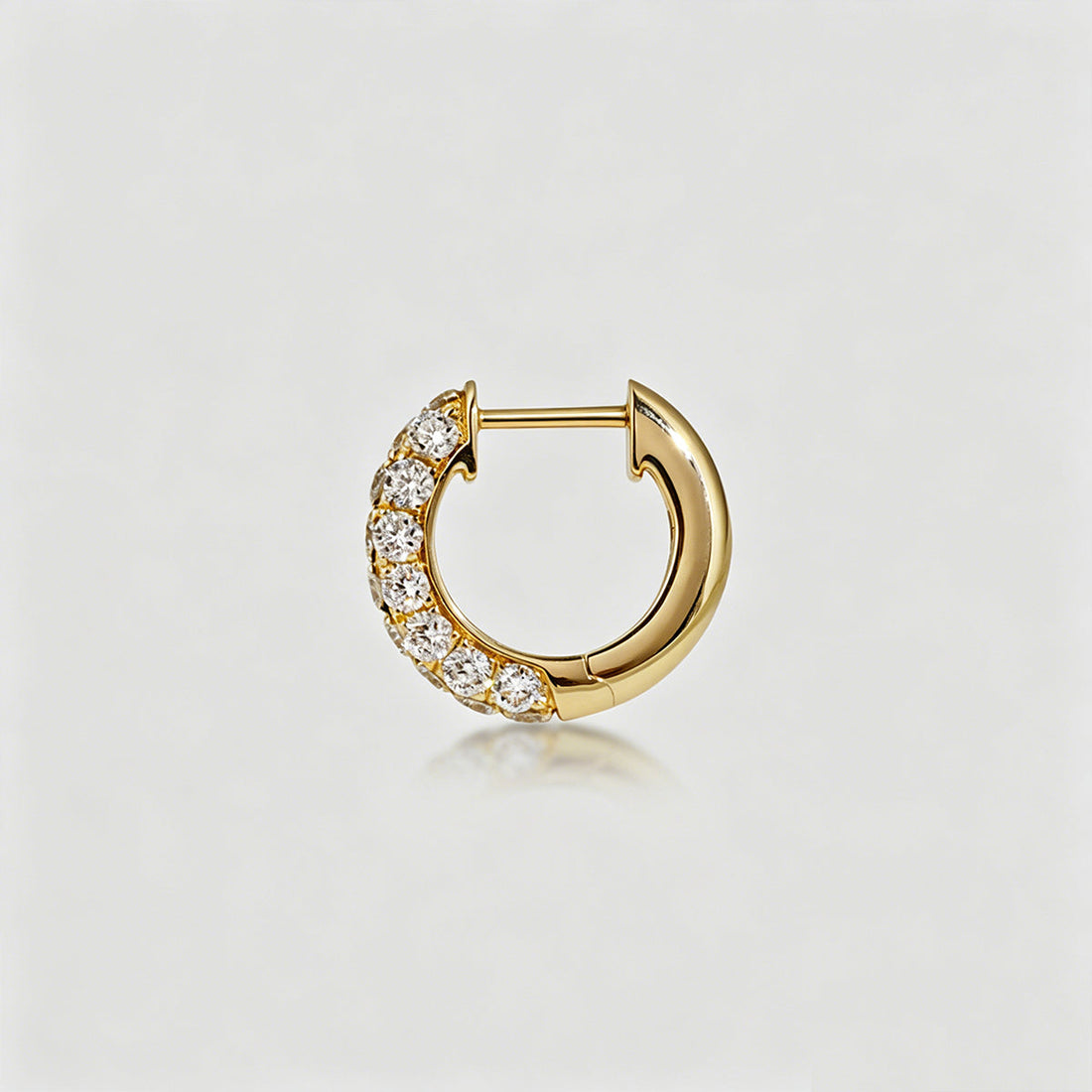 Lab grown Diamonds Hold Hoop Earrings Set