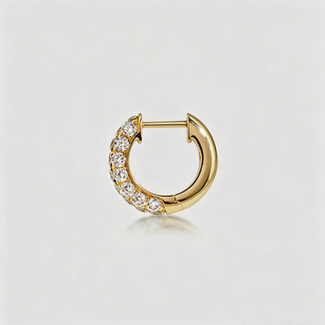 Lab grown Diamonds Hold Hoop Earrings Set