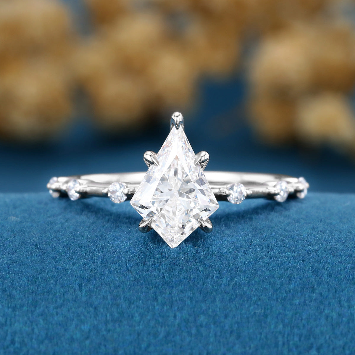 Kite Cut Lab grown Diamond Engagement Ring