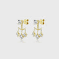 Lab grown Diamonds Antique Cluster Earrings Set