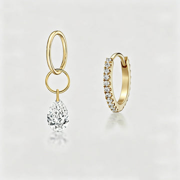 Lab grown Diamonds Mismatched Earrings Set