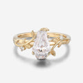 Natural Inspired Coffin Cut Moissanite Engagement Ring