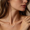 Seven graduated Lab grown Diamonds Pendant Necklace