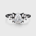 1.0CT~5.0ct Pear cut Lab Grown Diamond Cluster Engagement Ring
