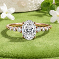 1.0CT~5.0CT Oval Shaped Lab grown Diamond Engagement Ring