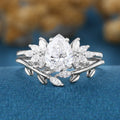 Pear cut Lab Grown Diamond Wedding bridal set