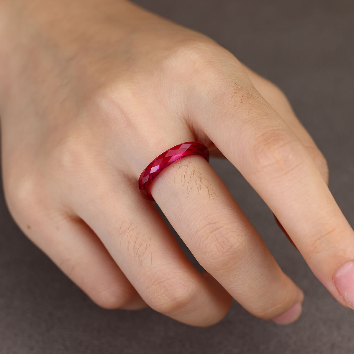 Lab-grown Ruby  Ring