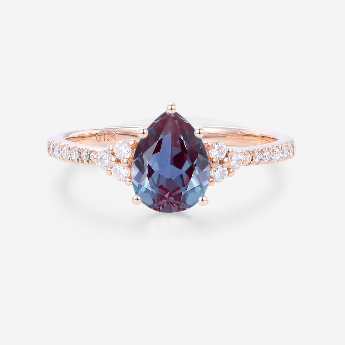 Pear cut Alexandrite Engagement ring