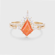 Kite Cut Sunstone Wedding Bridal Set