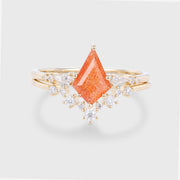 Kite Cut Sunstone Wedding Bridal Set