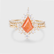 Kite Cut Sunstone Wedding Bridal Set