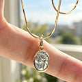 2.0 Carat Oval Cut Lab grown diamond Pendant Necklace