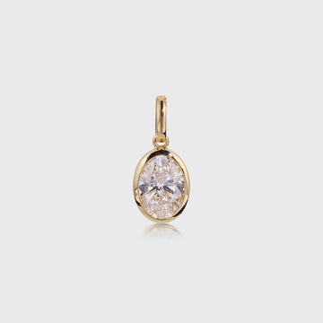 2.0 Carat Oval Cut Lab grown diamond Pendant Necklace