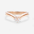 Double Diamond Curve Wedding Band Matching Engagement ring