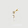 Kite cut Lab grown Diamonds Minimalist Drop Earrings Set