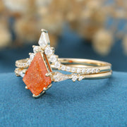 Kite Cut Sunstone Wedding Bridal Set