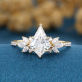 Kite cut Lab grown Diamond Wedding bridal set