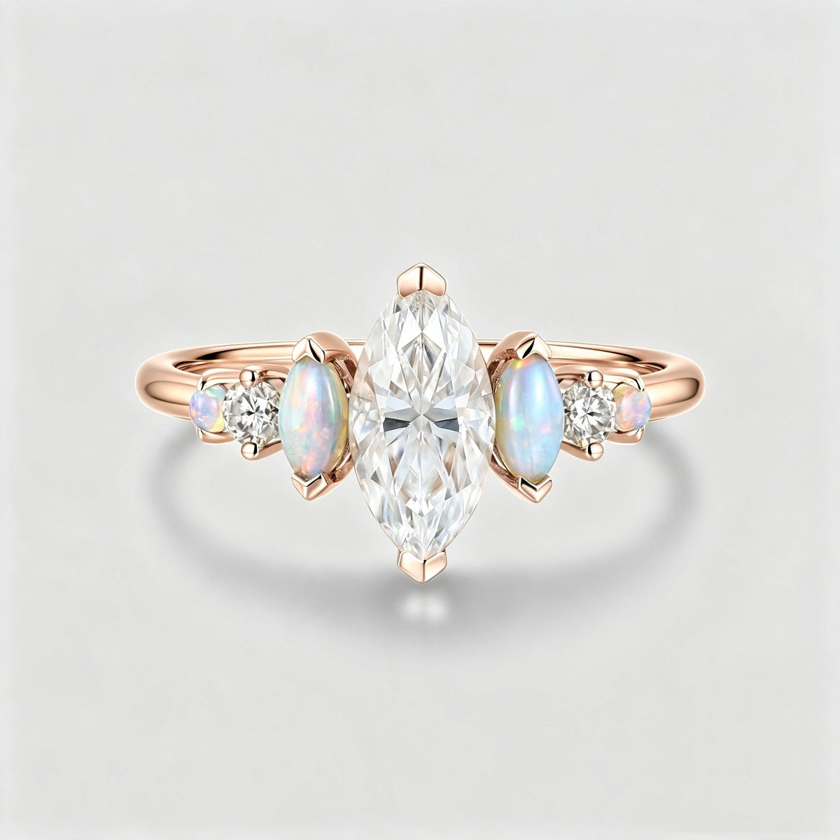 1.0CT~5.0CT Marquise cut Lab Grown Diamond Engagement Ring