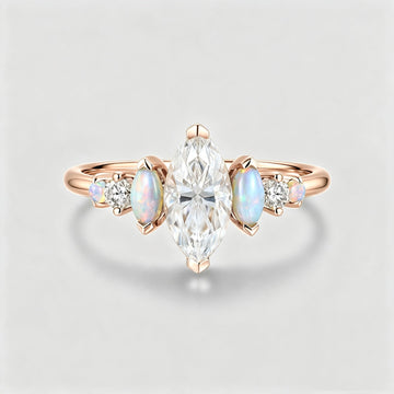 1.0CT~5.0CT Marquise cut Lab Grown Diamond Engagement Ring