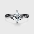 1.0CT~3.0CT Kite Cut Lab grown Diamond Luxury Pave Engagement Ring