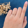 Copy of Nature Inspired Oval cut Moissanite Leaf Gold ring set