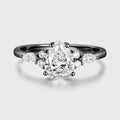 1.0CT~5.0ct Pear cut Lab grown Diamond Cluster Engagement Ring