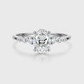 1.5Carat Oval Shaped Lab grown Diamond Engagement Ring