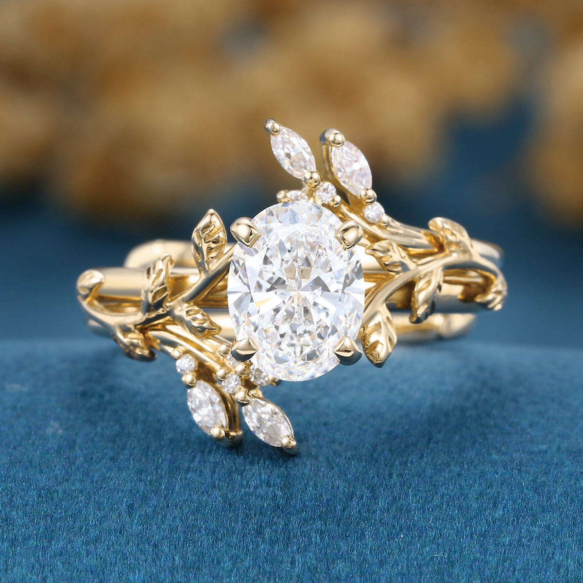1.2 Carat Pear cut Lab Grown Diamond Wedding bridal set