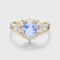 Pear cut Moonstone Wedding Bridal Set