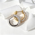 Lab grown Diamonds Hold Hoop Earrings Set