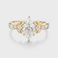 Marquise cut Moissanite Engagement Ring