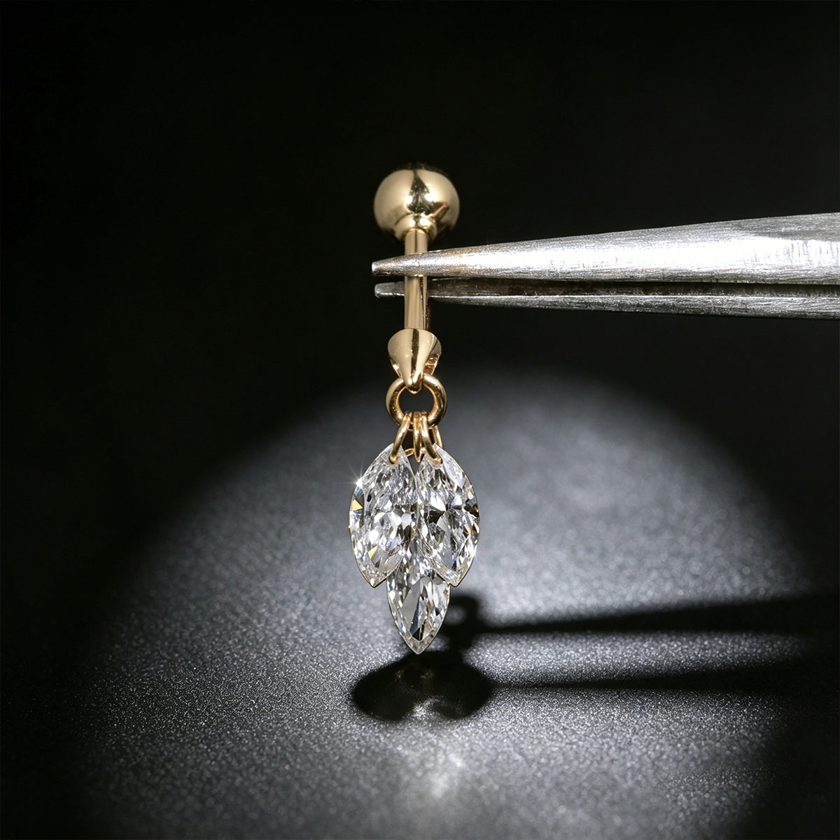 Triple Marquise Lab grown Diamonds Earrings Set