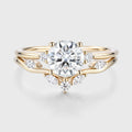Round Cut Moissanite Wedding Bridal Set