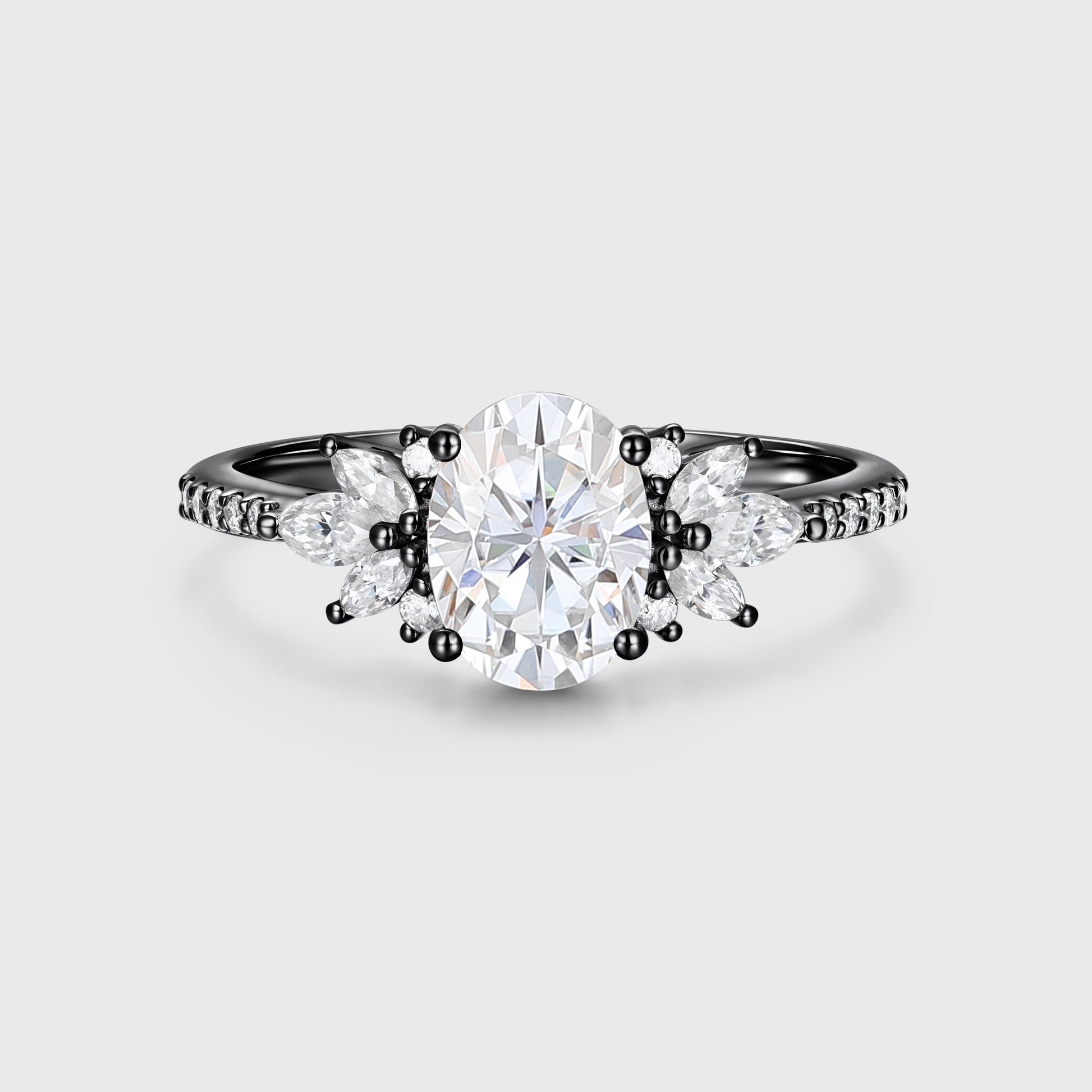 1.5Carat Oval cut Moissanite | Diamond Engagement ring