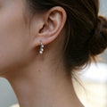 Triple Lab grown Diamonds Hoop Earrings Set