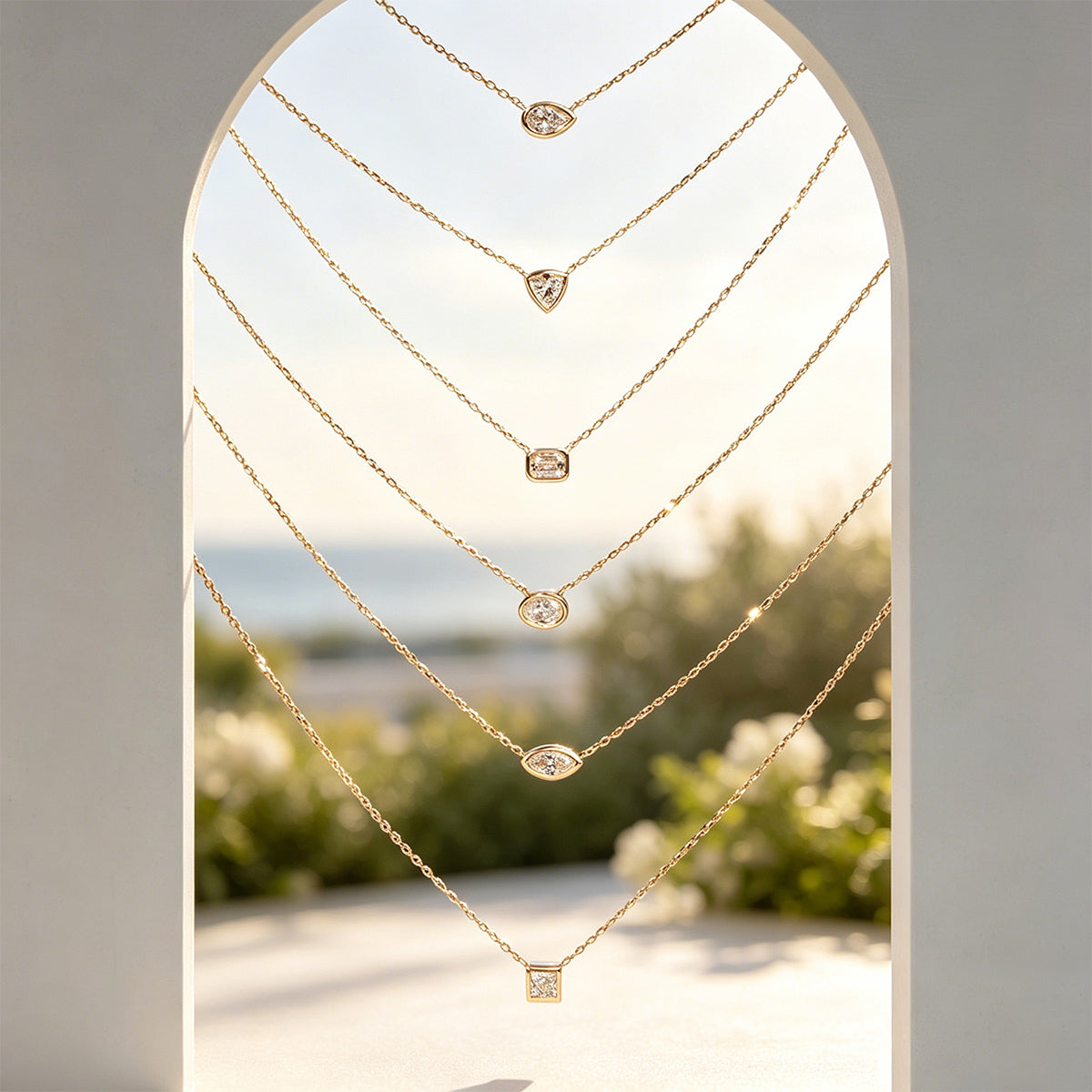 1.0 Carat Emerald Cut Lab grown diamond Pendant Necklace