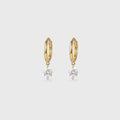 Round Lab grown Diamonds Hoop Earrings Set