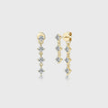 Round Lab grown Diamonds Drop Earrings Set