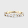 Half Eternity Baguette cut Moissanite | Diamonds Stacking Wedding Band