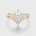Marquise cut Moissanite Side Stone Wedding Bridal Set