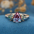 Pear cut Alexandrite Engagement ring