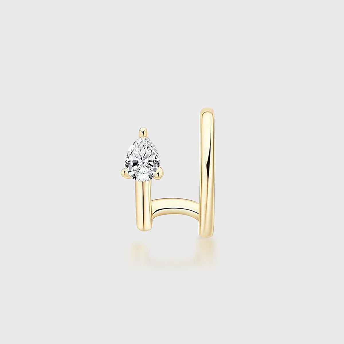 Pear Lab grown Diamonds Hoop Earrings Set