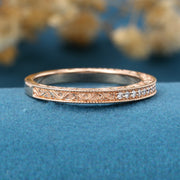 Round cut Moissanite | Diamonds Full Eternity Wedding Band