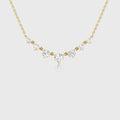 Seven graduated Lab grown Diamonds Pendant Necklace