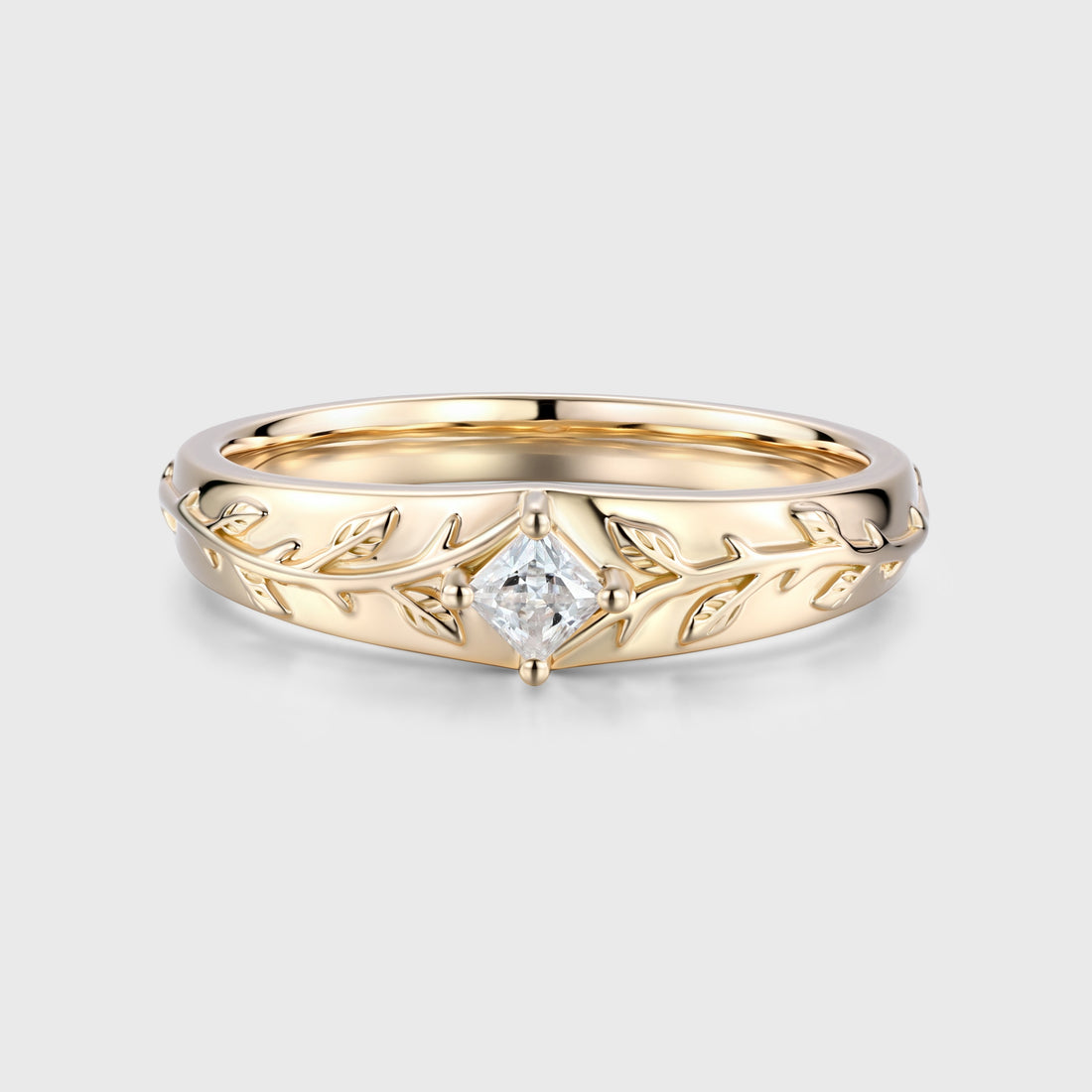 Minimalist Men's Moissanite Ring - Sleek Modern Design, Comfort Fit