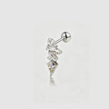 Multi Shape Lab grown Diamonds Antique Cluster Drop Earrings Set